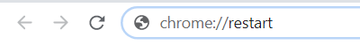 Chrome restart from address bar