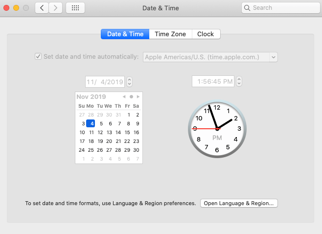 Check Date & Time: Fix "Connection not private" issue on Mac