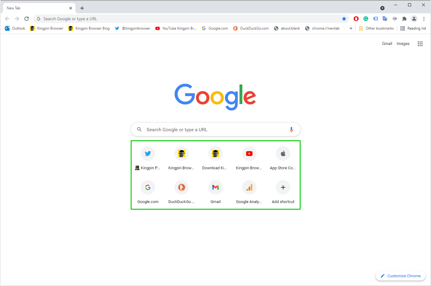 disable thumbnails from google chrome homepage